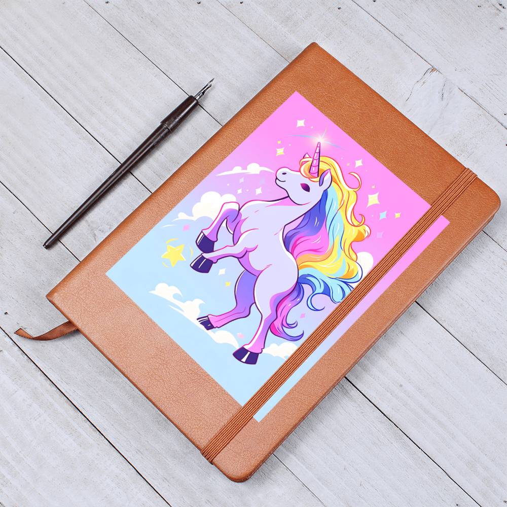 Cute Unicorn 007 - Vegan Leather Journal