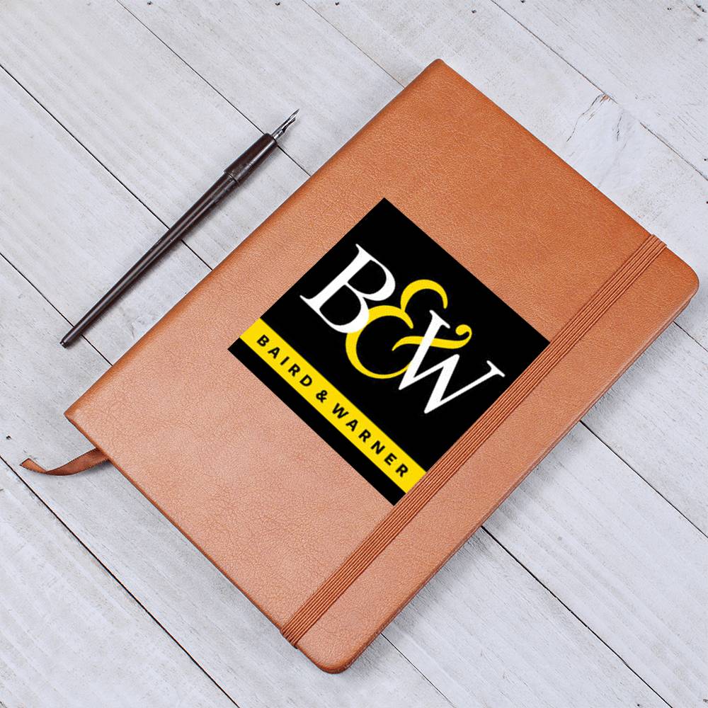 B and W - Vegan Leather Journal