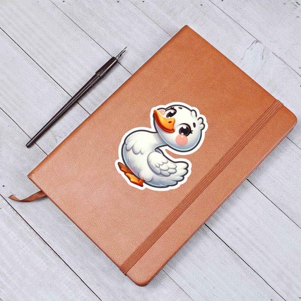 Cute Goose sticker 62 - Vegan Leather Journal