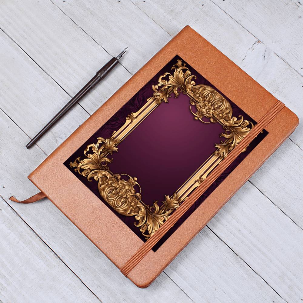 Ornate Gold Cover 061 - Vegan Leather Journal