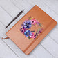 Floral Flower Wreath 035 - Vegan Leather Journal