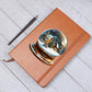 Watercolor Christmas Snow Globe 007 - Vegan Leather Journal