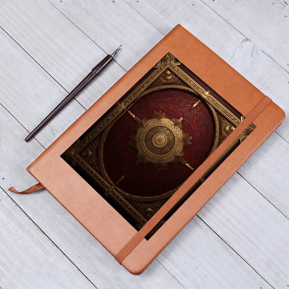 Ornate Gold Cover 036 - Vegan Leather Journal