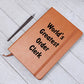World's Greatest Order Clerk v1 - Vegan Leather Journal