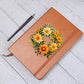 Floral Flower Wreath 144 - Vegan Leather Journal