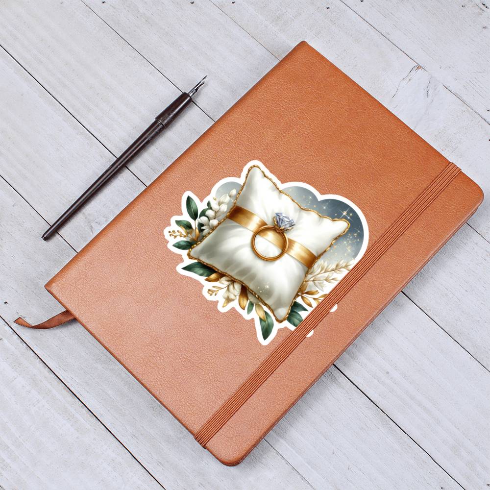 Luxury Wedding Decor Sticker 010 - Vegan Leather Journal