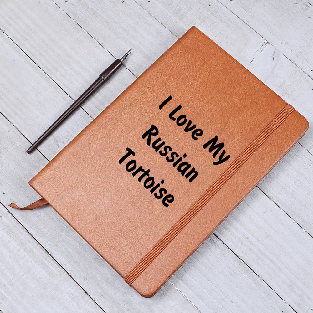 Love My Russian Tortoise - Vegan Leather Journal