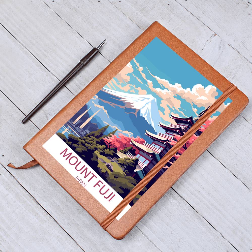 Famous Travel Destinations - Mount Fuji, Japan - Vegan Leather Journal