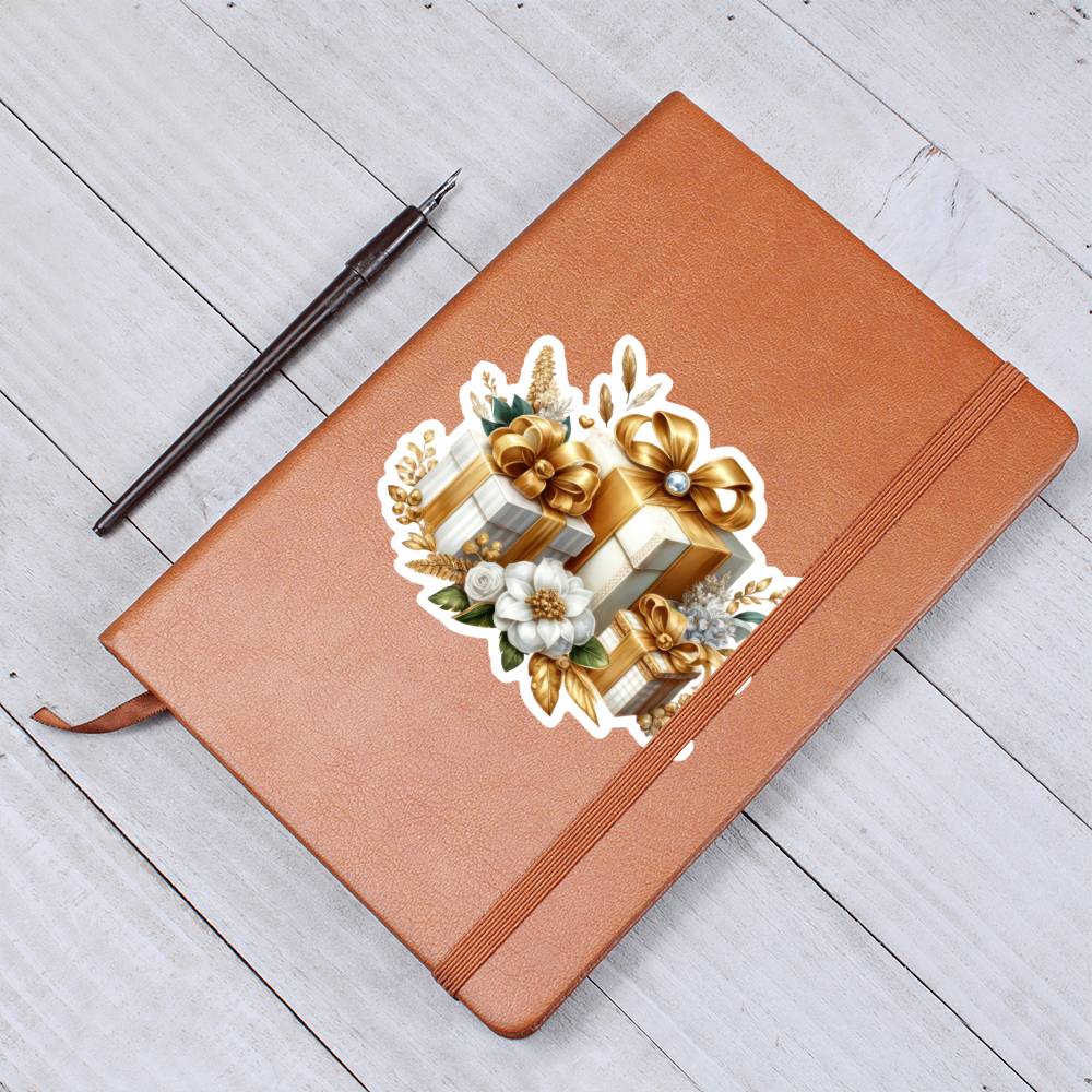 Luxury Wedding Decor Sticker 018 - Vegan Leather Journal