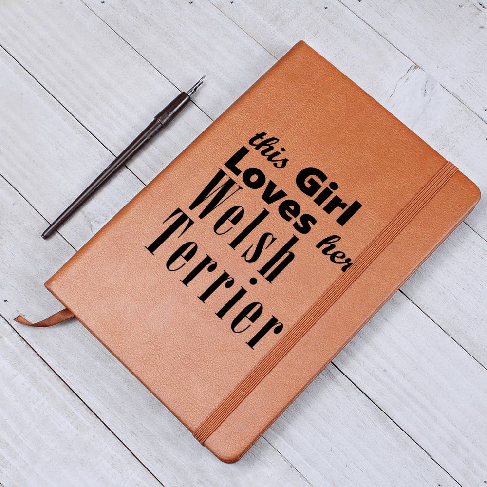 Welsh Terrier - Vegan Leather Journal