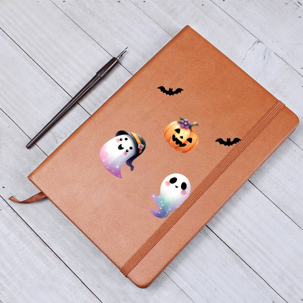 Cute Halloween Sticker 119 - Vegan Leather Journal
