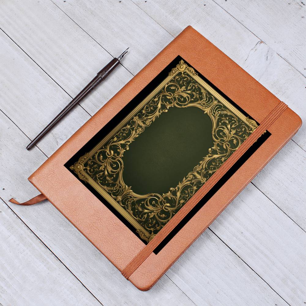 Ornate Gold Cover 070 - Vegan Leather Journal