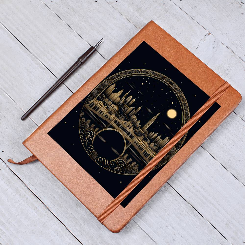 Minimalist BOHO Art 044 - Vegan Leather Journal