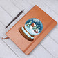 Watercolor Christmas Snow Globe 041 - Vegan Leather Journal