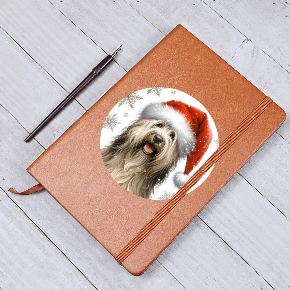 Christmas Dog - Bergamasco - Vegan Leather Journal