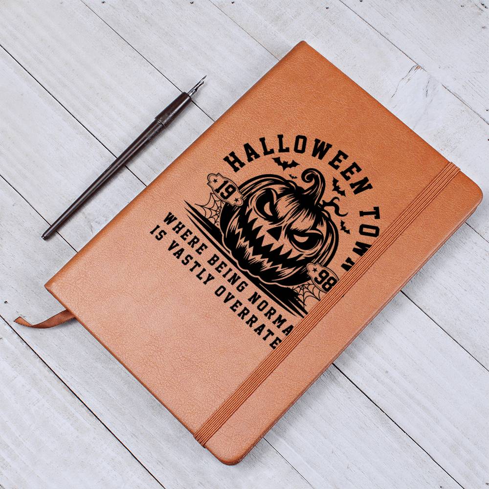 Vintage Halloween Signs 21 - Vegan Leather Journal
