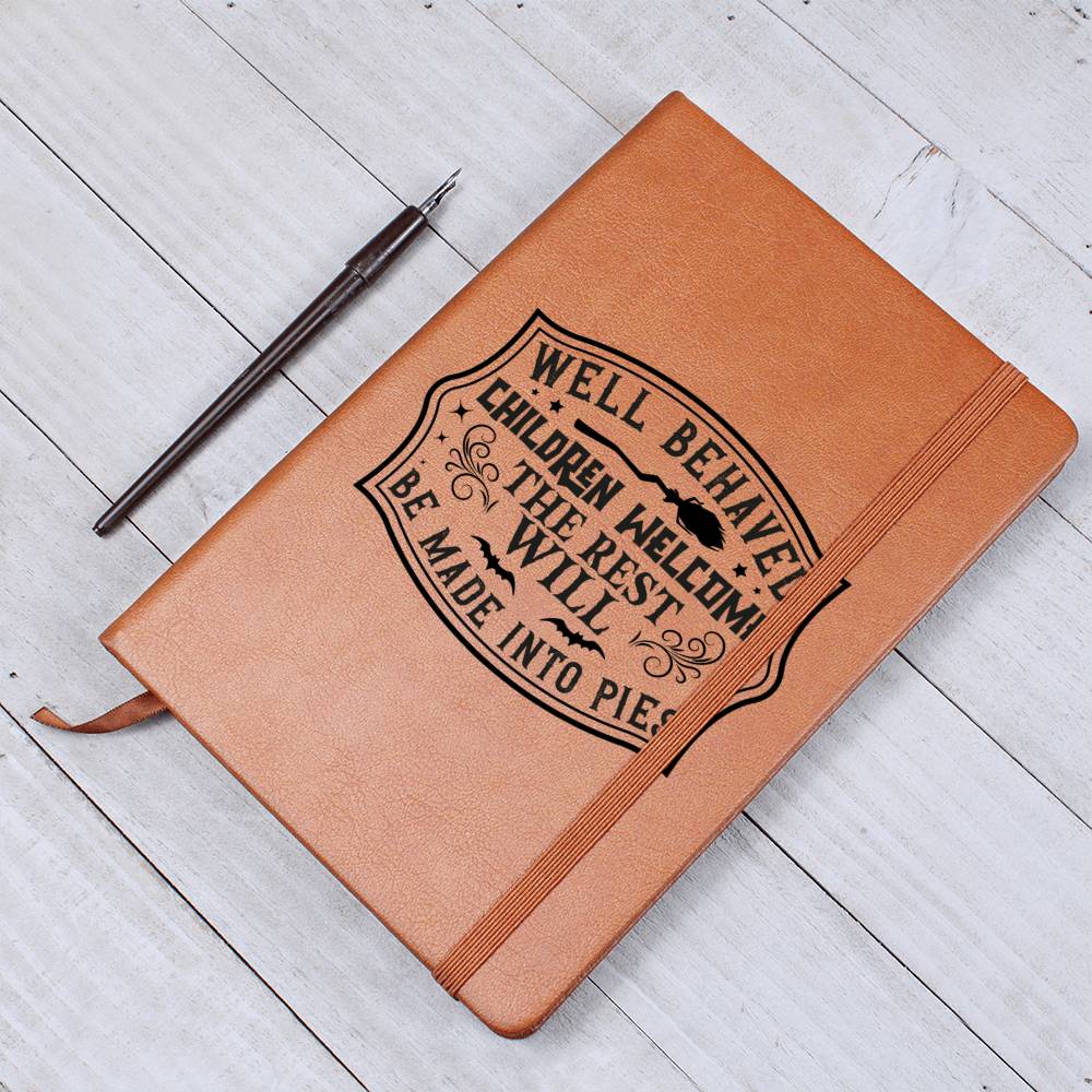 Vintage Halloween Signs 18 - Vegan Leather Journal