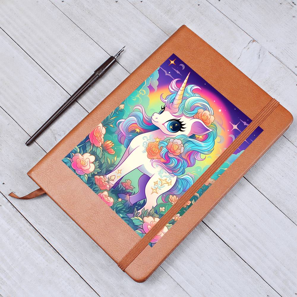 Cute Unicorn 005 - Vegan Leather Journal
