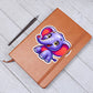 Cute Elephant sticker 46 - Vegan Leather Journal