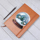 Watercolor Christmas Snow Globe 034 - Vegan Leather Journal