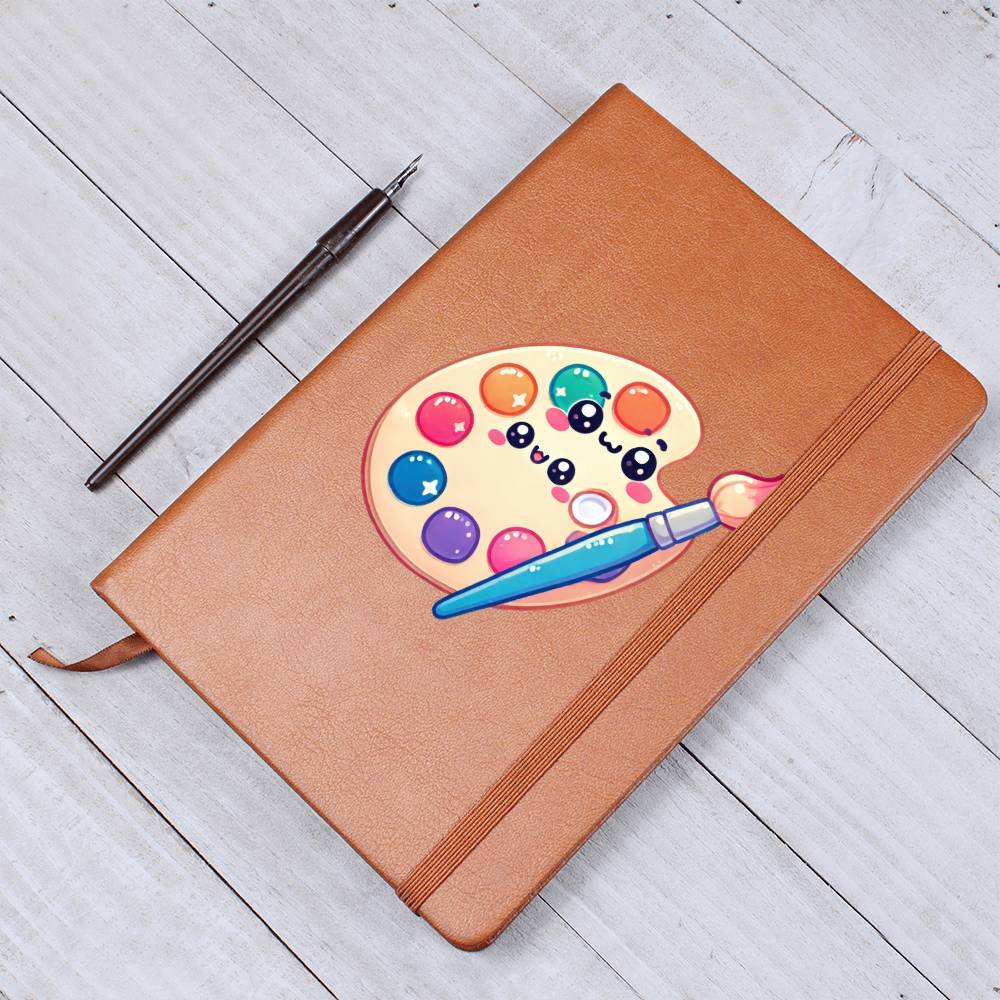 Cute Back to School Sticker 098 - Vegan Leather Journal
