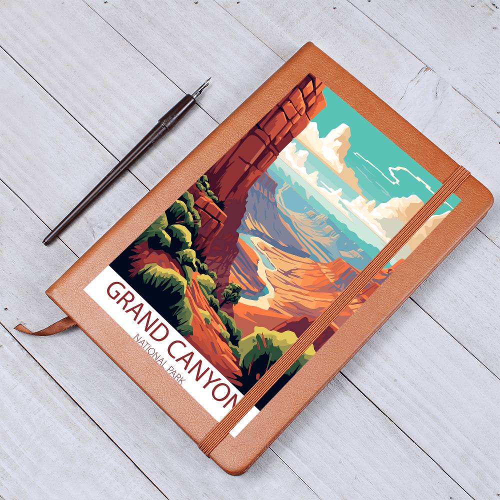 Famous Travel Destinations - Grand Canyon National Park, Arizona - Vegan Leather Journal