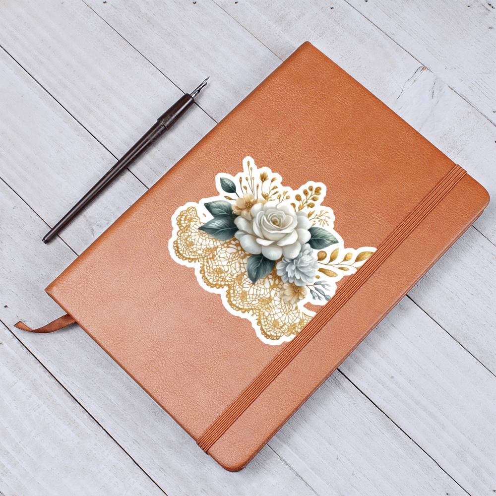 Luxury Wedding Decor Sticker 044 - Vegan Leather Journal
