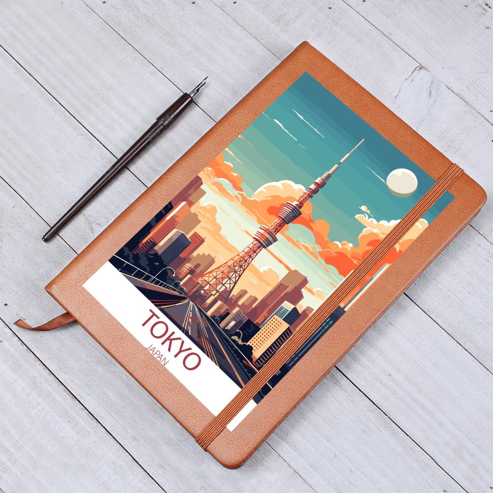 Famous Travel Destinations - Tokyo, Japan - Vegan Leather Journal