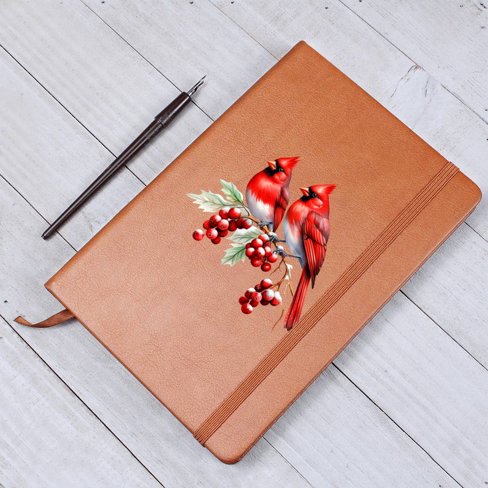 Christmas Cardinal 012 - Vegan Leather Journal