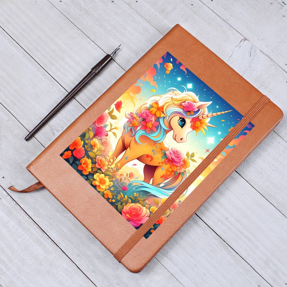 Cute Unicorn 004 - Vegan Leather Journal