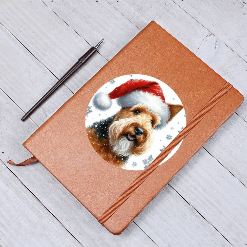Christmas Dog - Welsh Terrier - Vegan Leather Journal