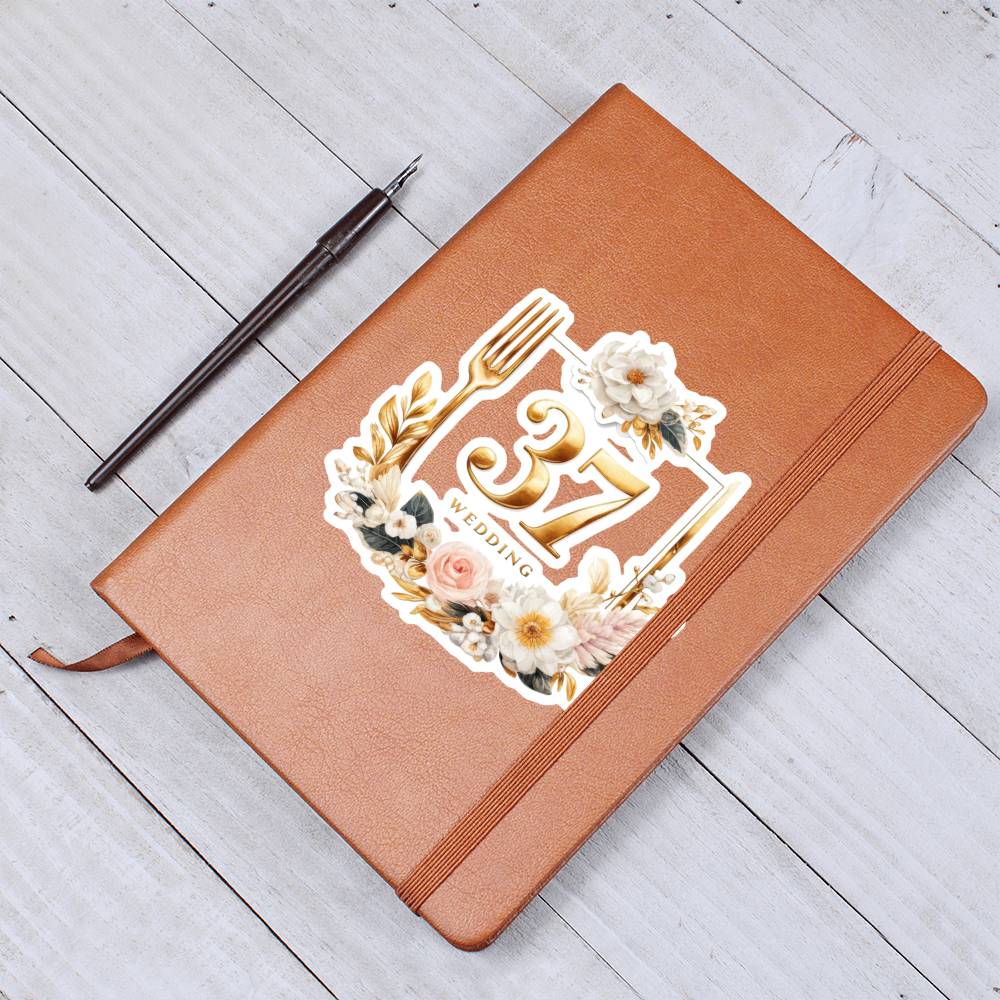Luxury Wedding Decor Sticker 041 - Vegan Leather Journal
