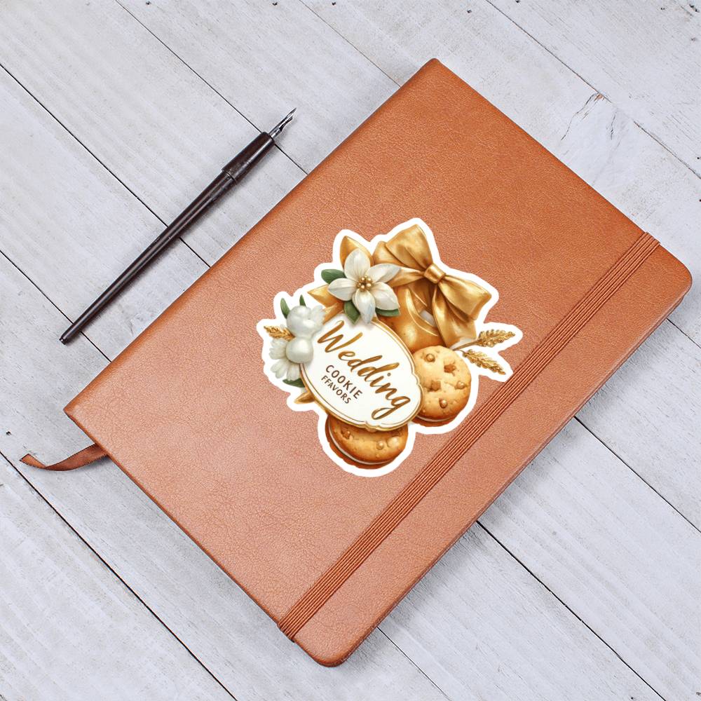 Luxury Wedding Decor Sticker 076 - Vegan Leather Journal