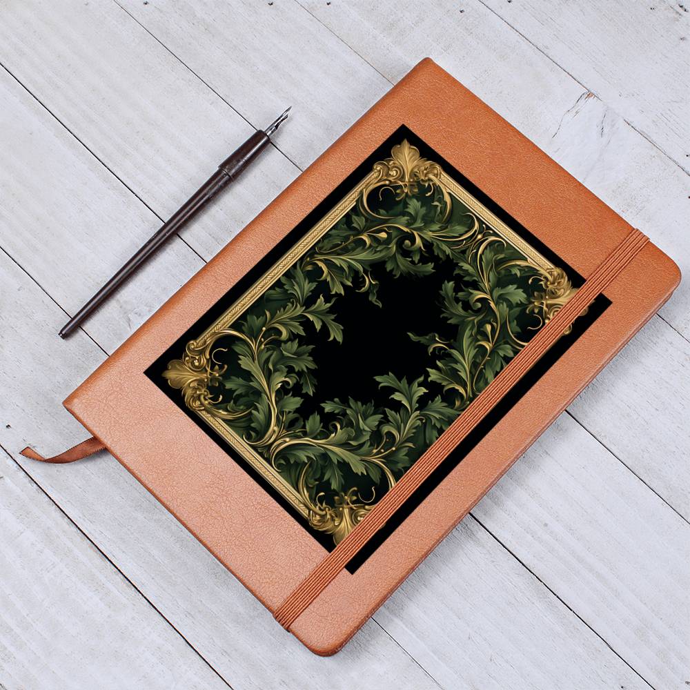 Ornate Gold Cover 117 - Vegan Leather Journal