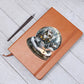 Watercolor Christmas Snow Globe 033 - Vegan Leather Journal
