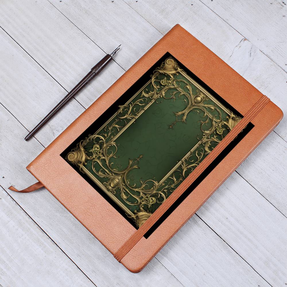 Ornate Gold Cover 072 - Vegan Leather Journal