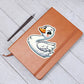 Cute Swan sticker 185 - Vegan Leather Journal