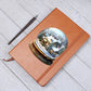 Watercolor Christmas Snow Globe 002 - Vegan Leather Journal