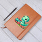 Colorful Baby Dinosaur 010 - Vegan Leather Journal