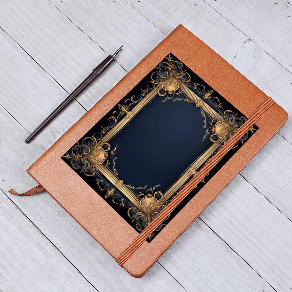 Ornate Gold Cover 111 - Vegan Leather Journal