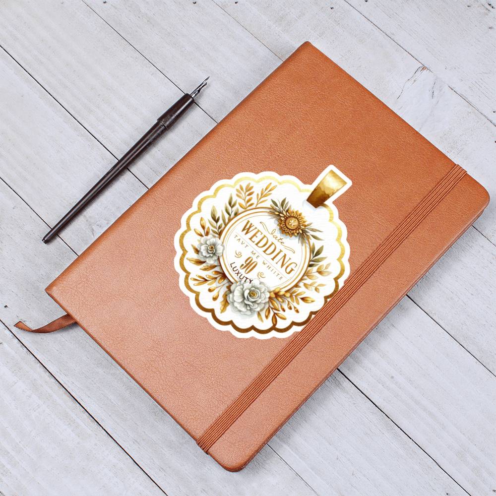Luxury Wedding Decor Sticker 047 - Vegan Leather Journal