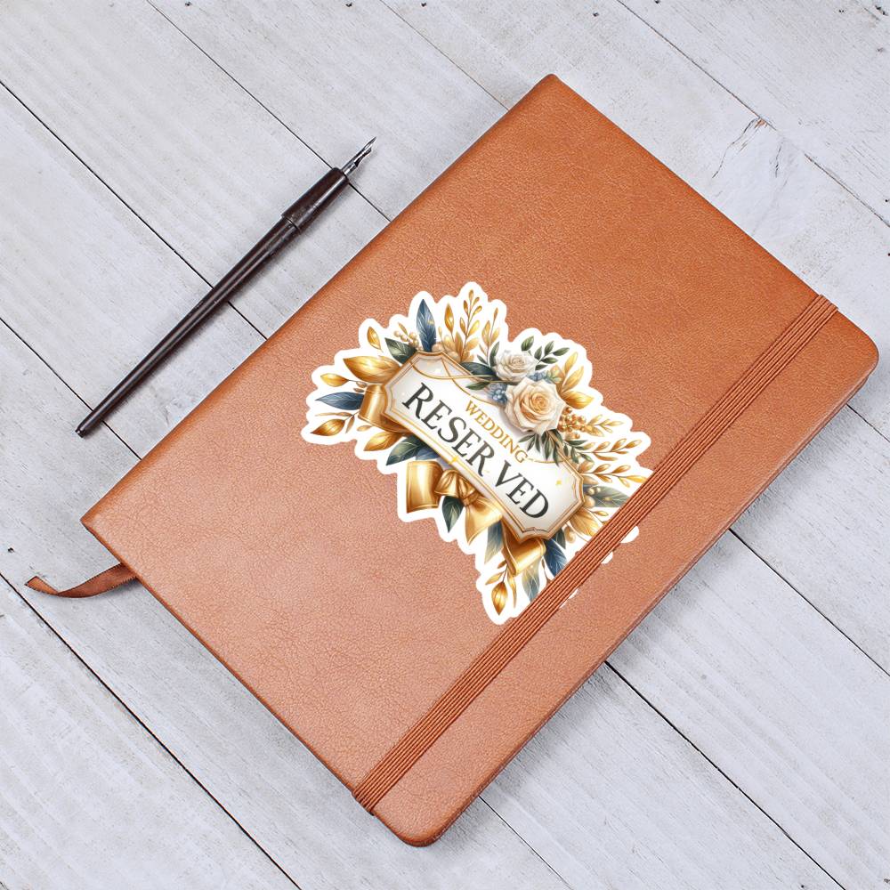 Luxury Wedding Decor Sticker 050 - Vegan Leather Journal