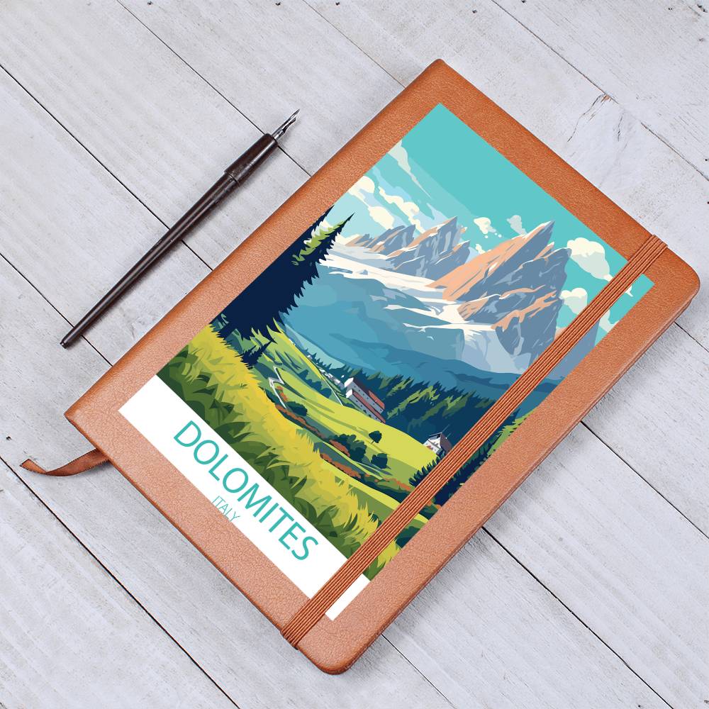 Famous Travel Destinations - Dolomites, Italy - Vegan Leather Journal