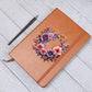 Floral Flower Wreath 086 - Vegan Leather Journal