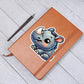 Cute Rhino sticker 144 - Vegan Leather Journal