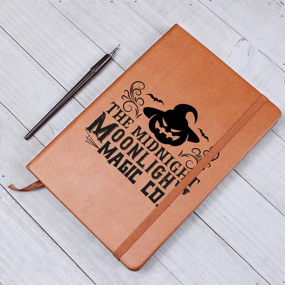 Vintage Halloween Signs 15 - Vegan Leather Journal