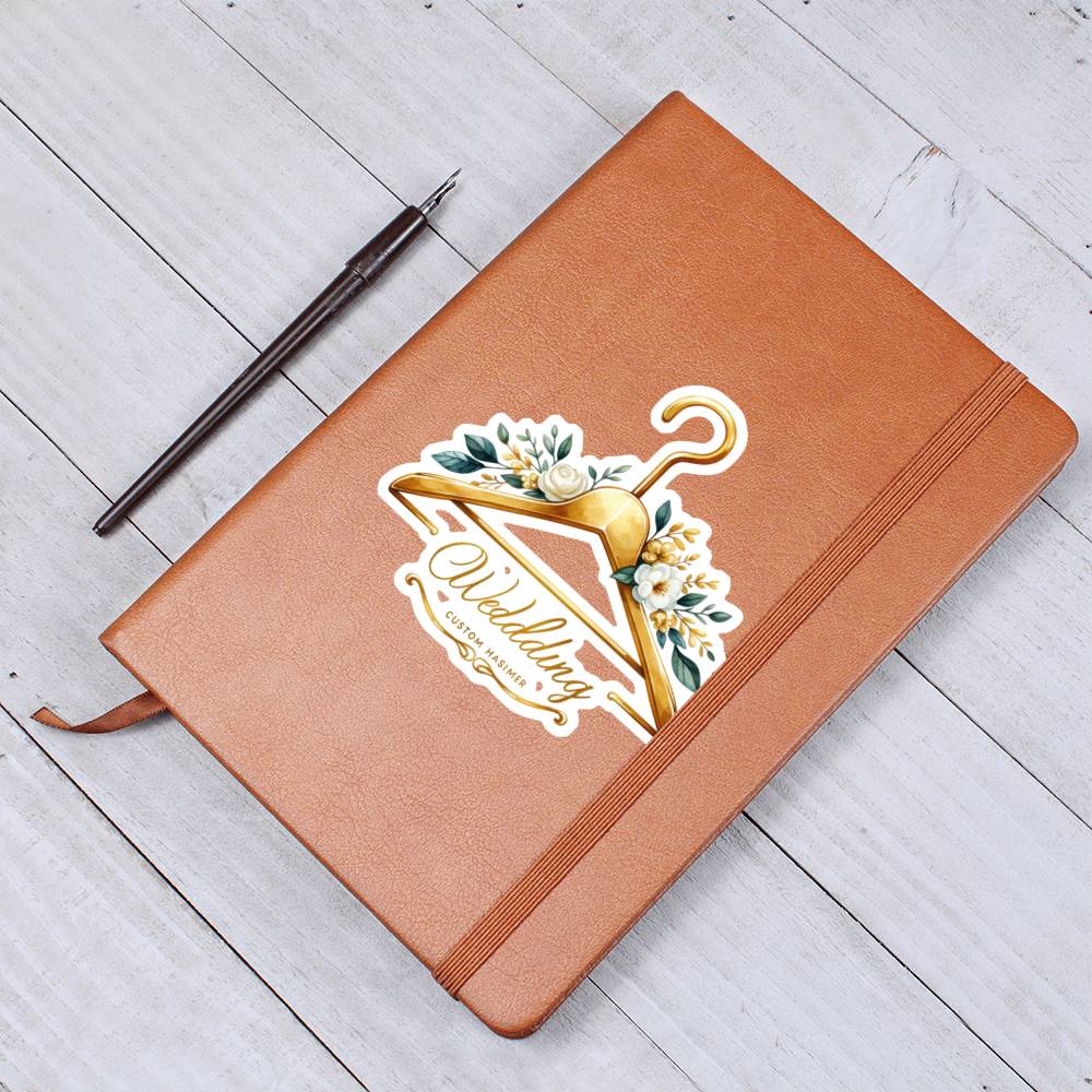 Luxury Wedding Decor Sticker 084 - Vegan Leather Journal