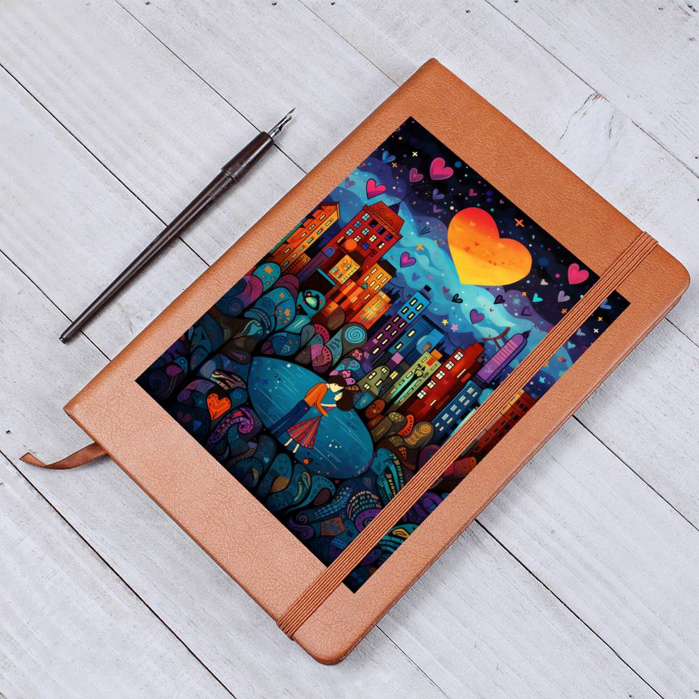 Valentine's Day Art 458 - Vegan Leather Journal
