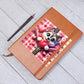 Valentine's Day Dog And Zipper 021 - Vegan Leather Journal
