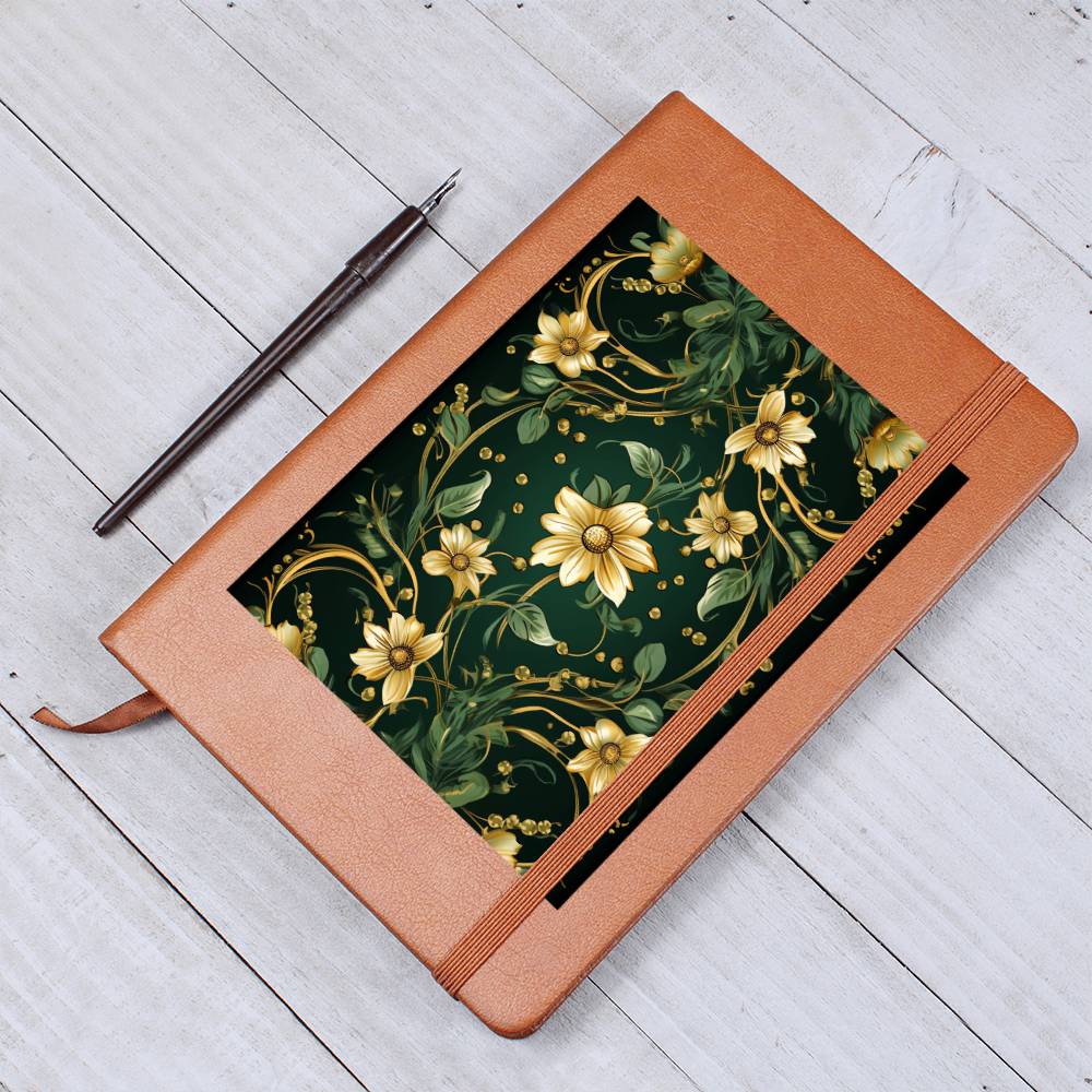 Ornate Gold Cover 086 - Vegan Leather Journal